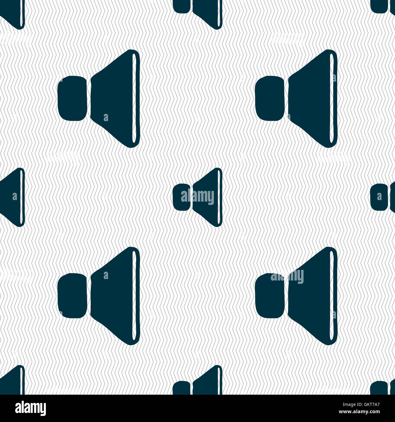 volume, sound icon sign. Seamless pattern with geometric texture ...