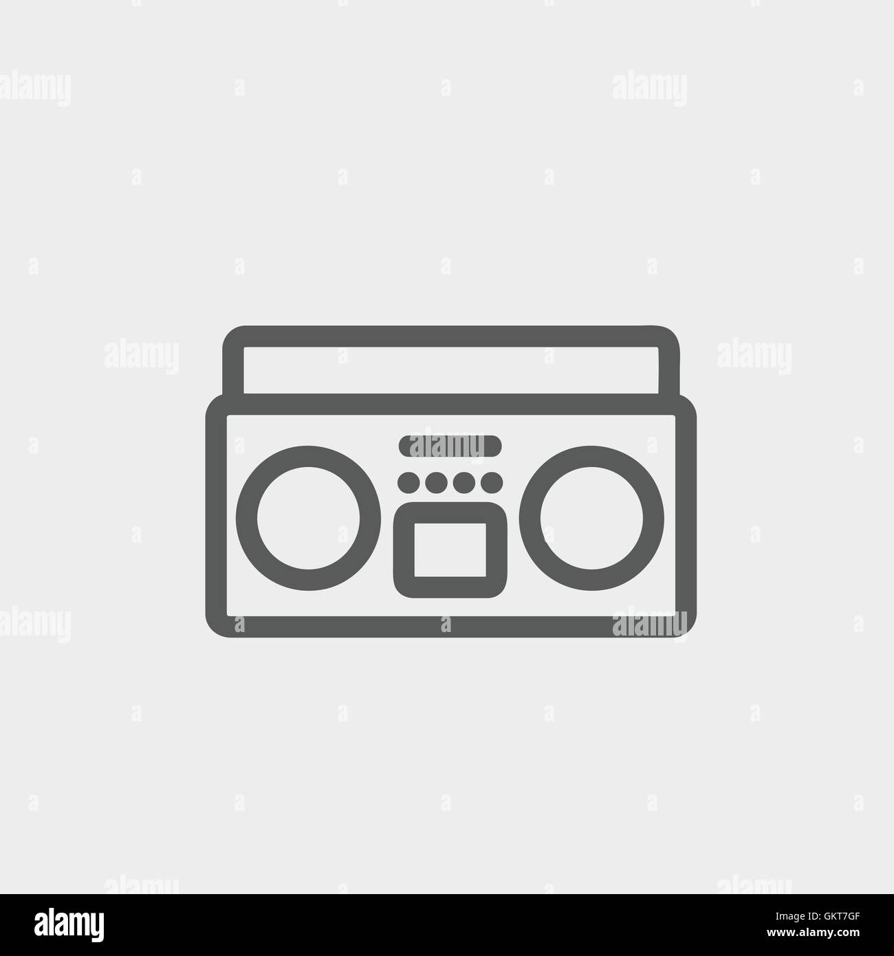 Cassette player thin line icon Stock Vector Image & Art - Alamy