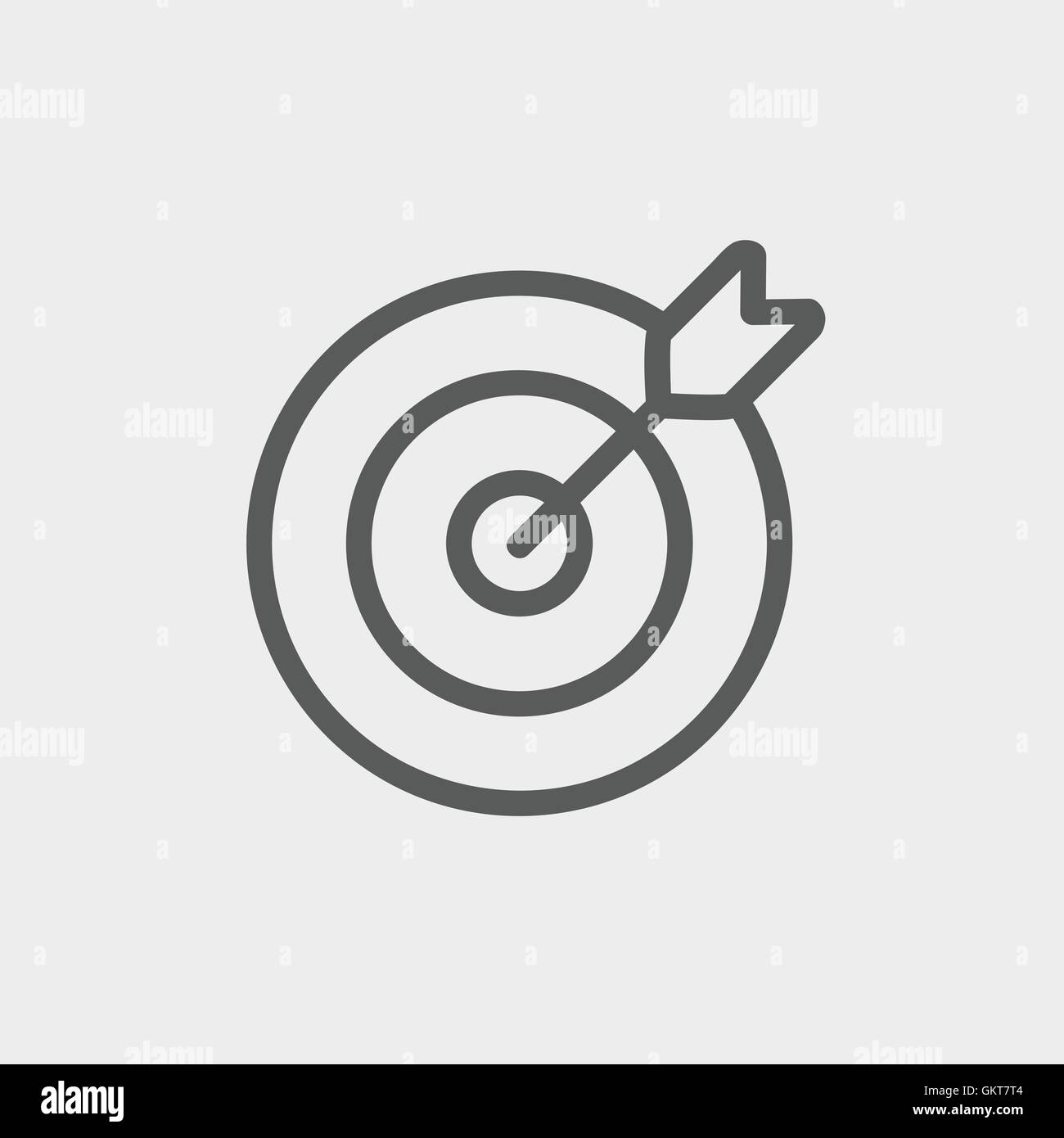Arrow hit the target thin line icon Stock Vector Image & Art - Alamy