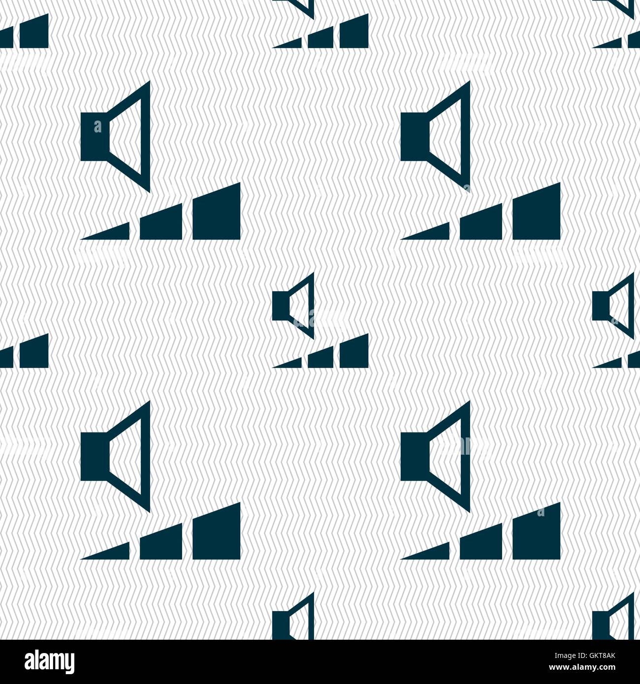 volume, sound icon sign. Seamless pattern with geometric texture ...