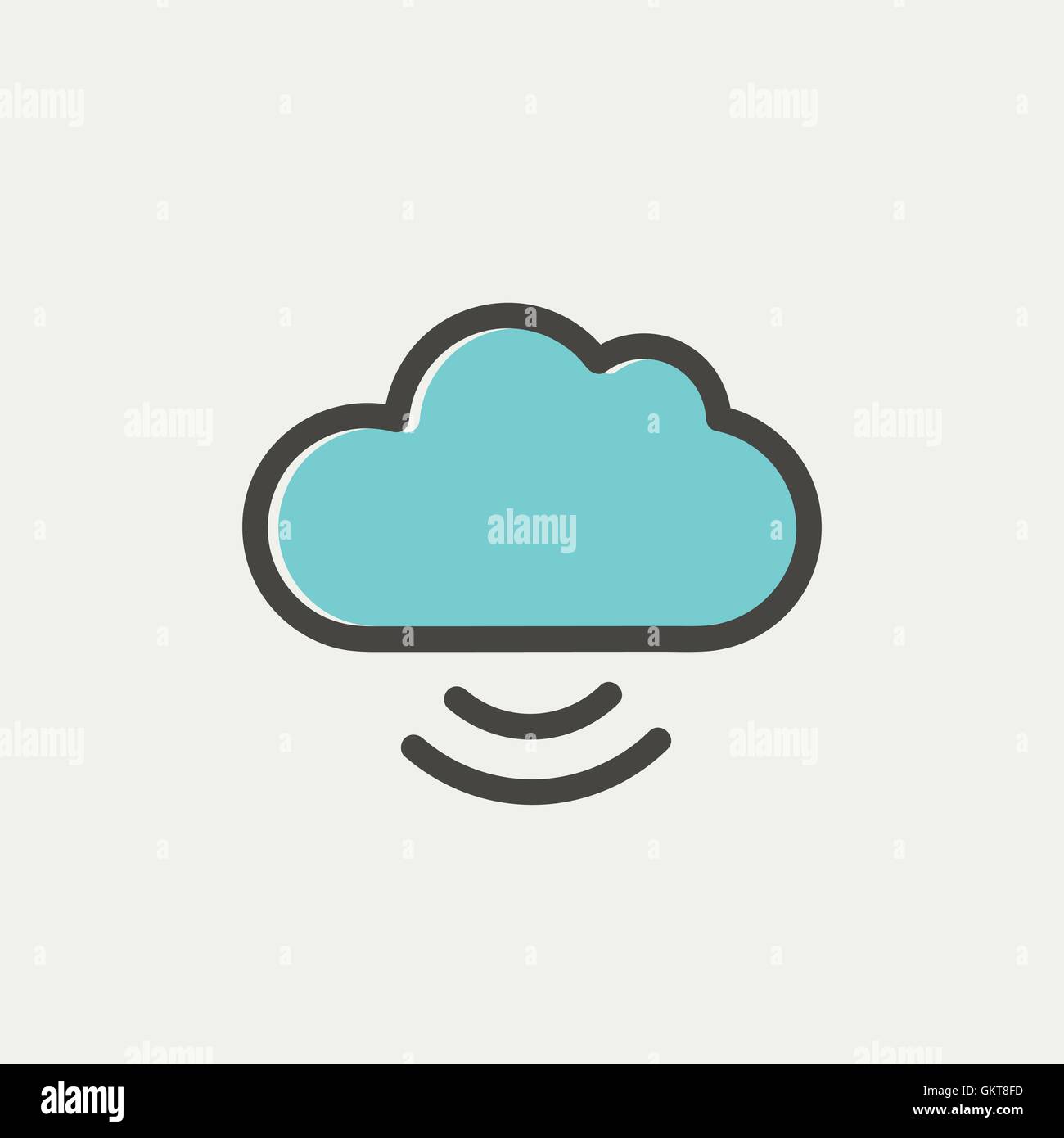 Cloud computing thin line icon Stock Vector Image & Art - Alamy