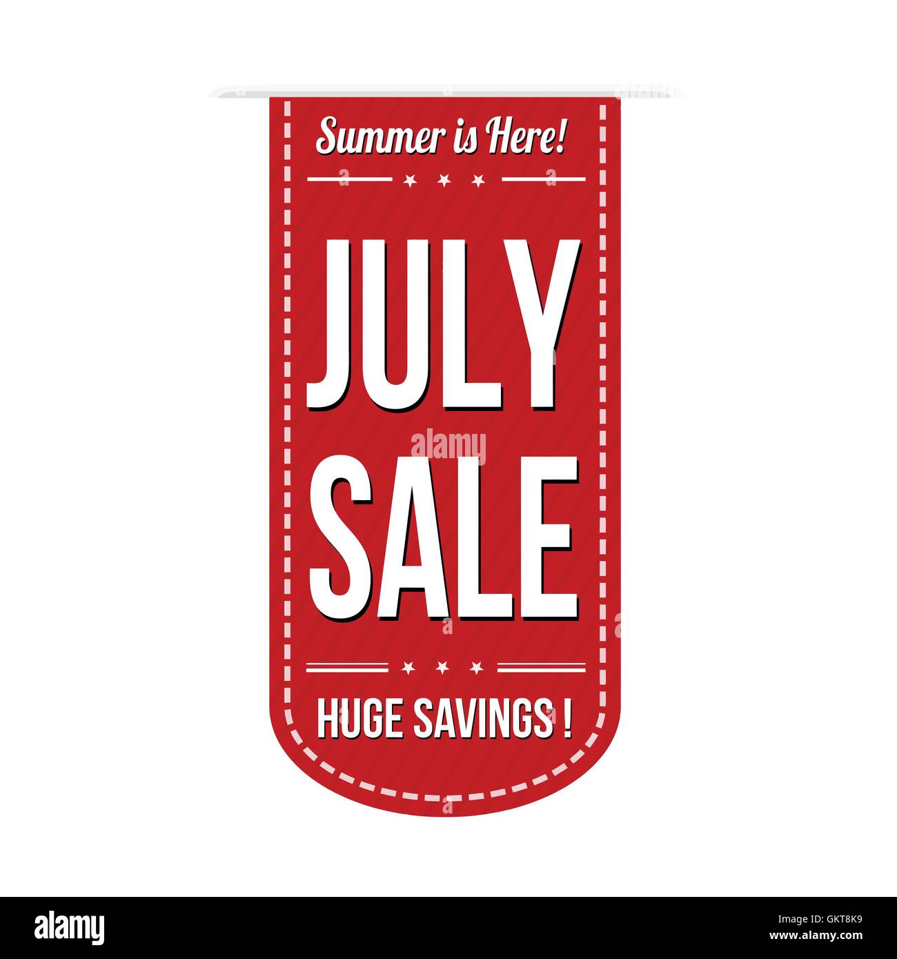July sale banner design Stock Vector
