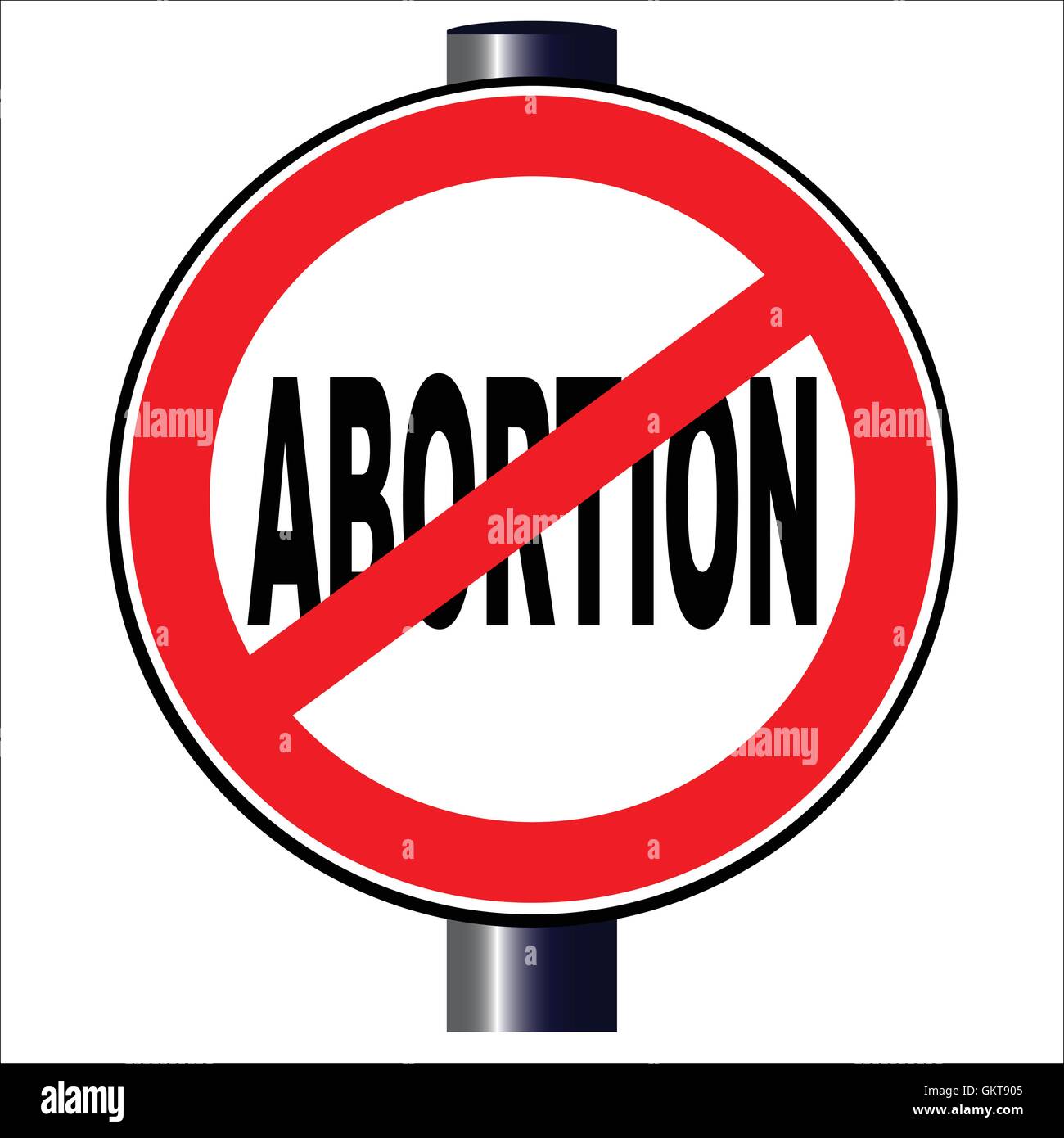 Anti Abortion Road Sign Stock Vector