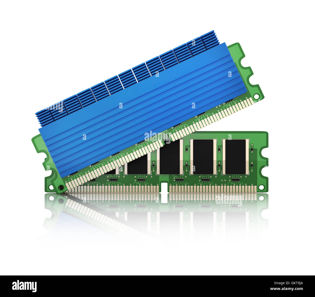 RAM random access memory on white background (done in 3d rendering ...