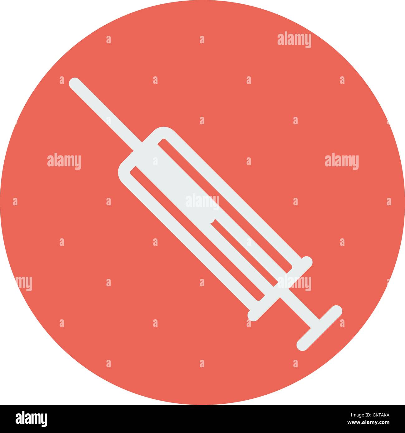 Syringe thin line icon Stock Vector