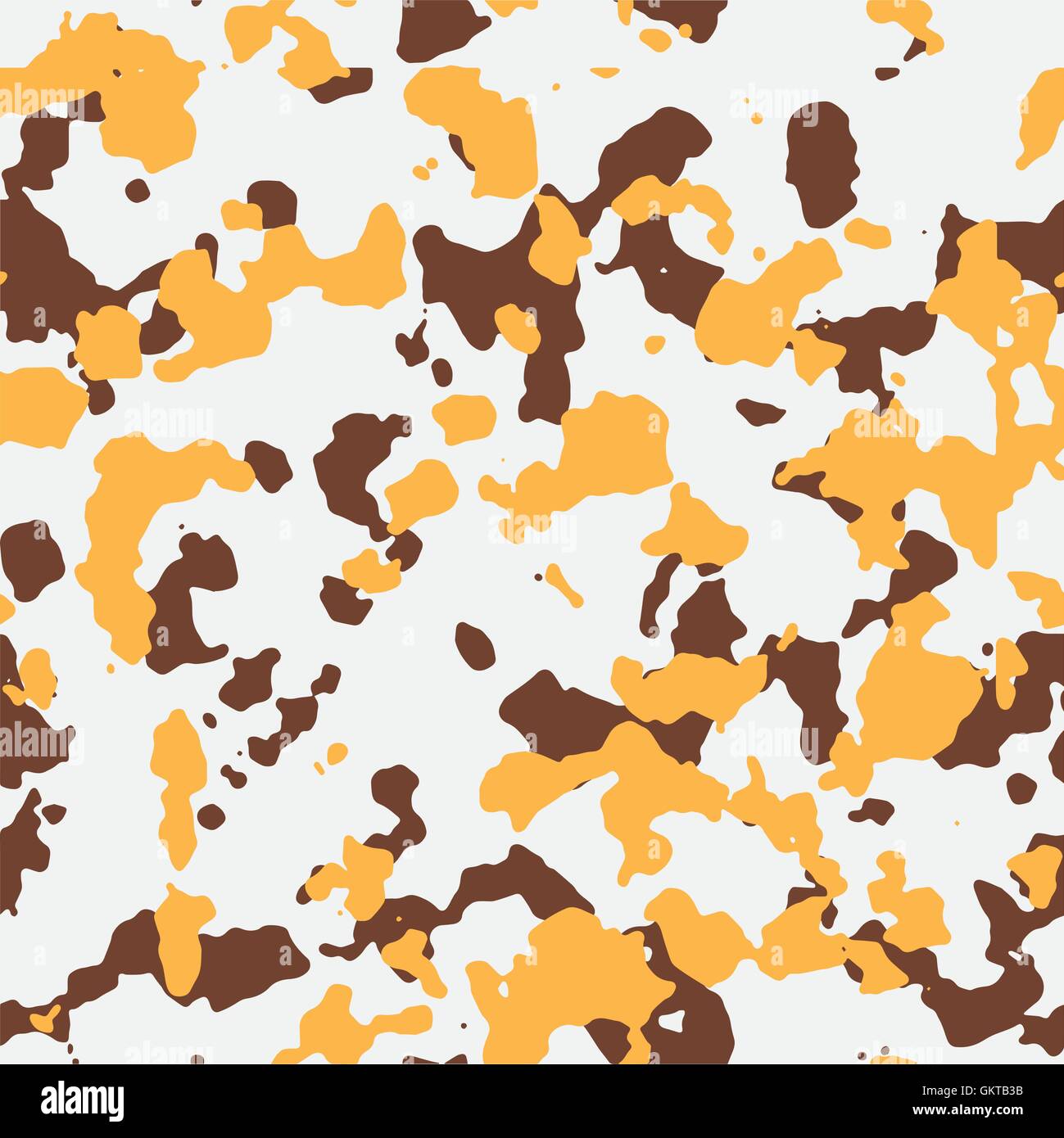 Trendy yellow and chocolate seamless camo pattern Stock Vector