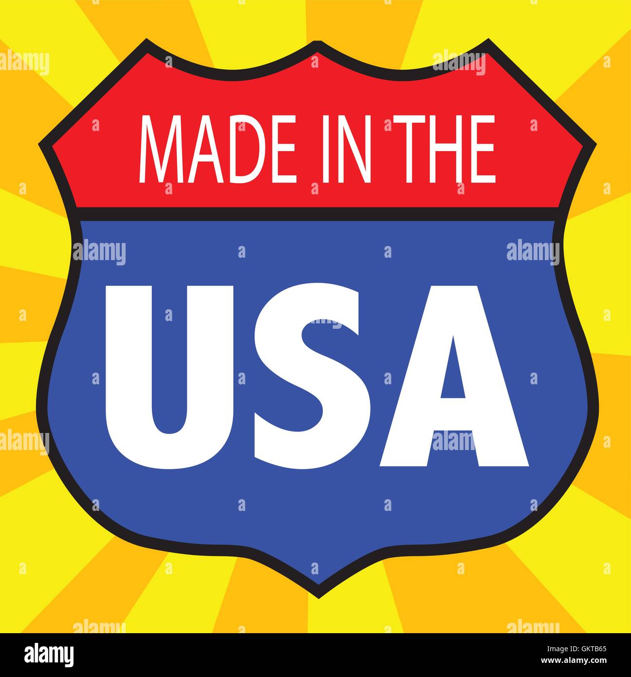 Made In The USA Shield Stock Vector Image & Art Alamy