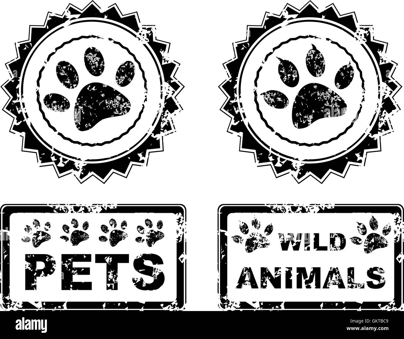 Black paw print Stock Vector Image & Art - Alamy