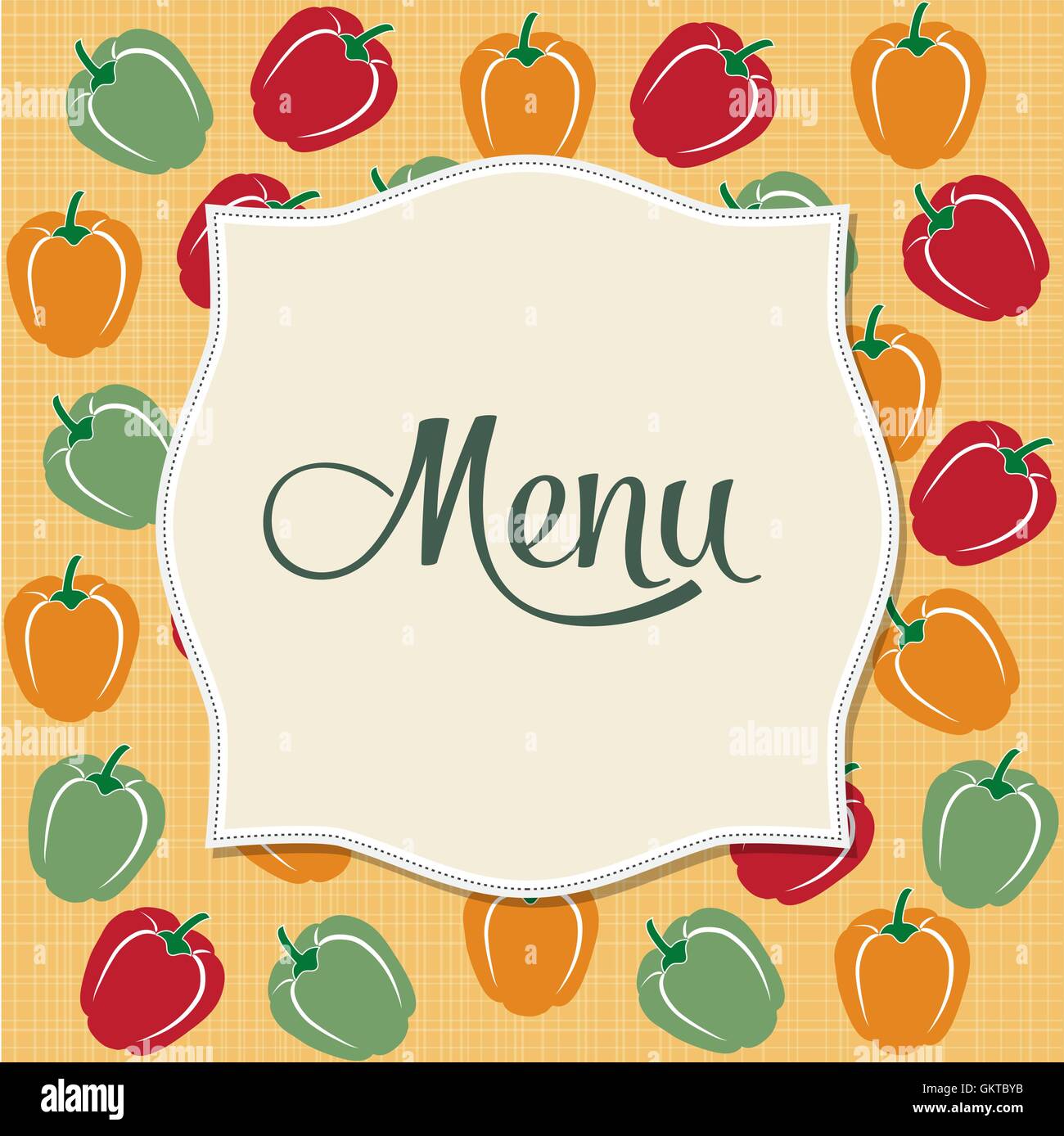 Restaurant menu design with sweet peppers Stock Vector Image & Art Alamy