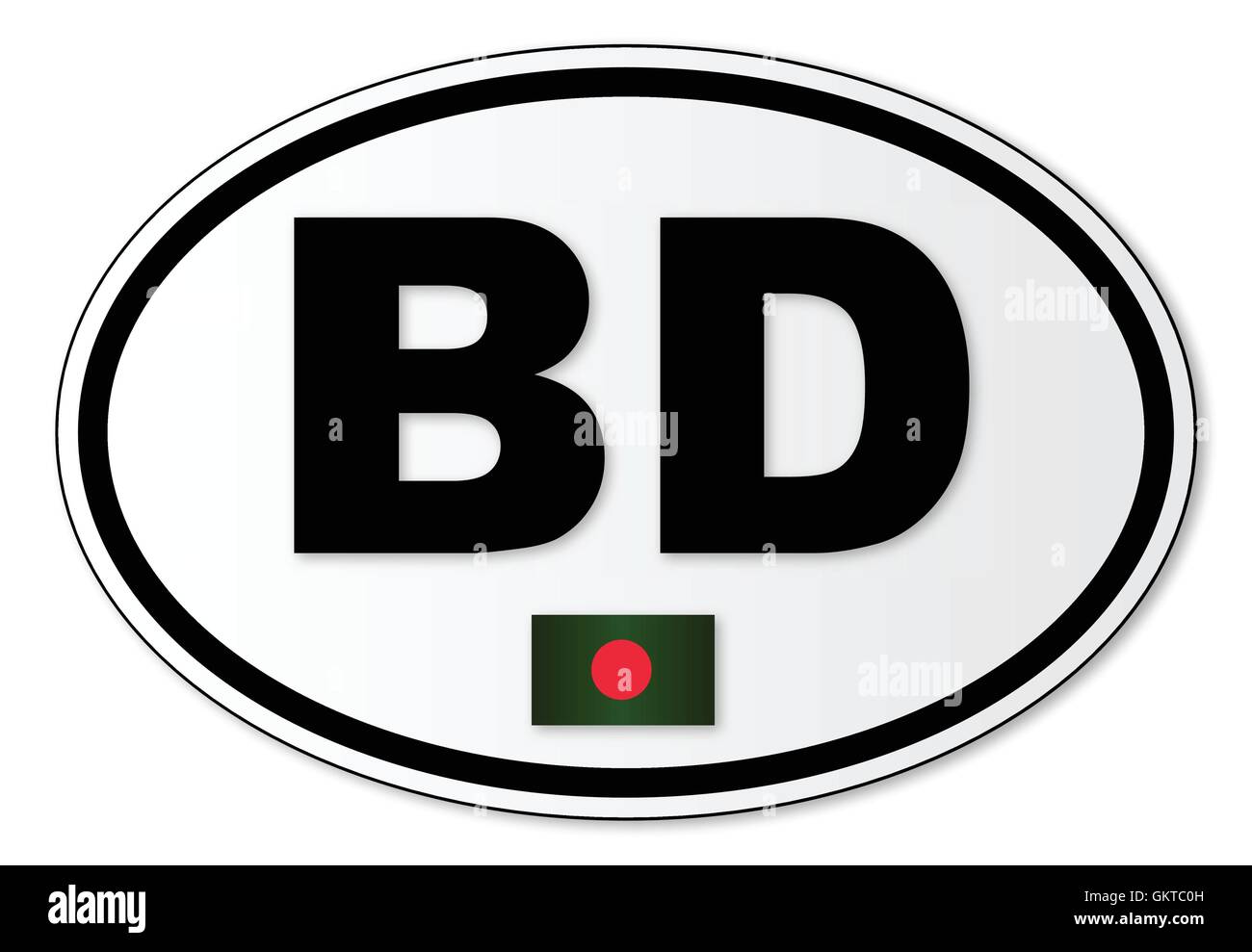 Bangladesh BD Plate Stock Vector