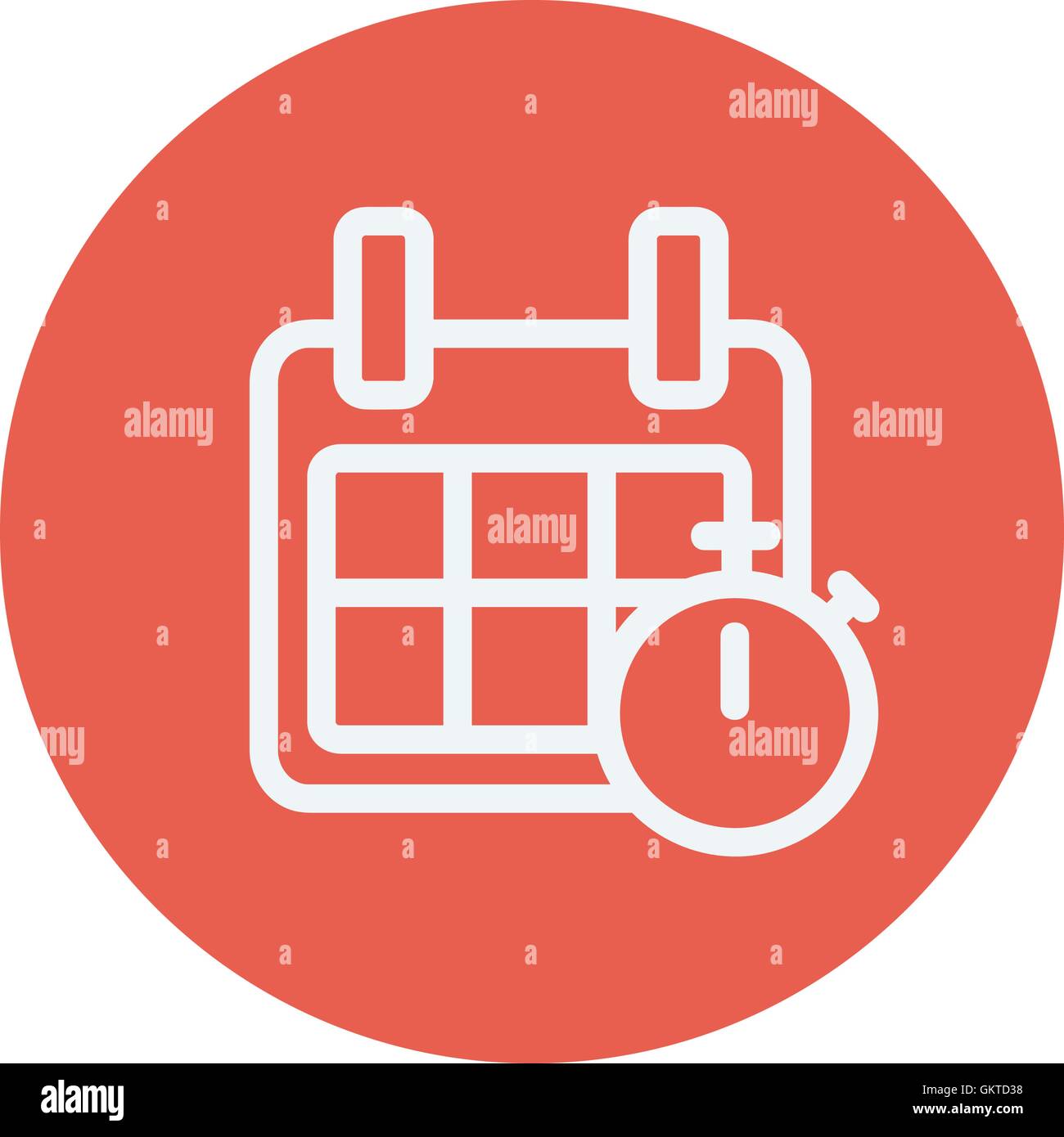 Calendar and stopwatch thin line icon Stock Vector Image & Art - Alamy