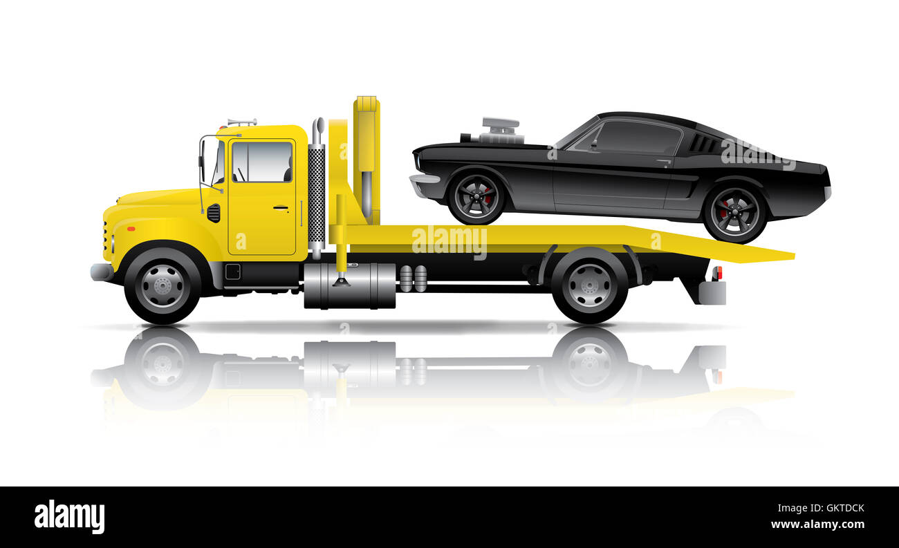 Tow truck towing car hires stock photography and images Alamy