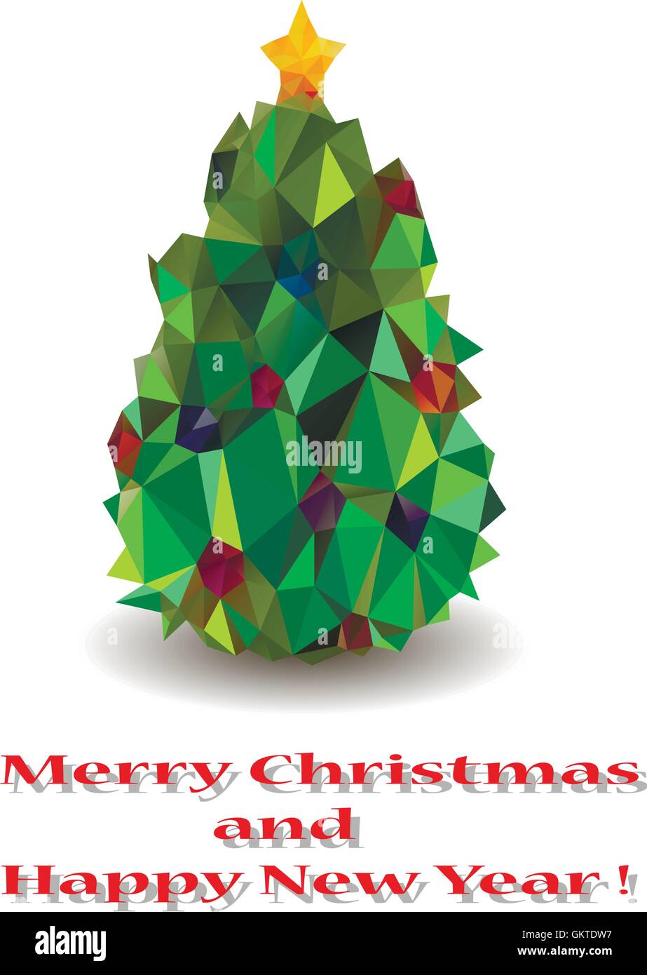 Stylized Christmas tree with yellow star Stock Vector Image & Art - Alamy