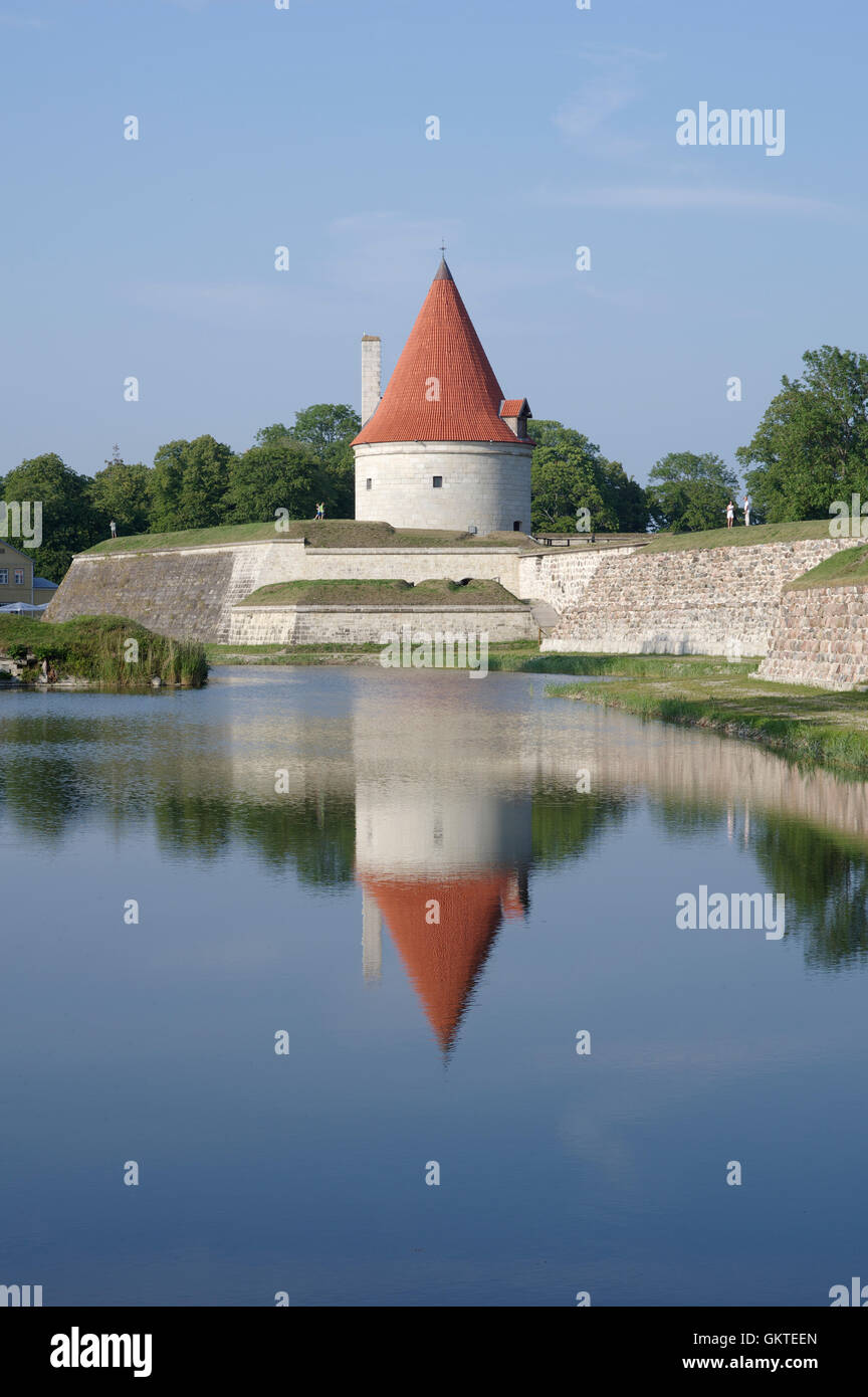 Kuressaare castle (Linnus) Cannon Tower of North Bastion. Island Saaremaa. Estonia Stock Photo