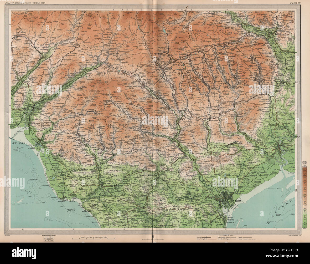 Map of abergavenny hires stock photography and images Alamy