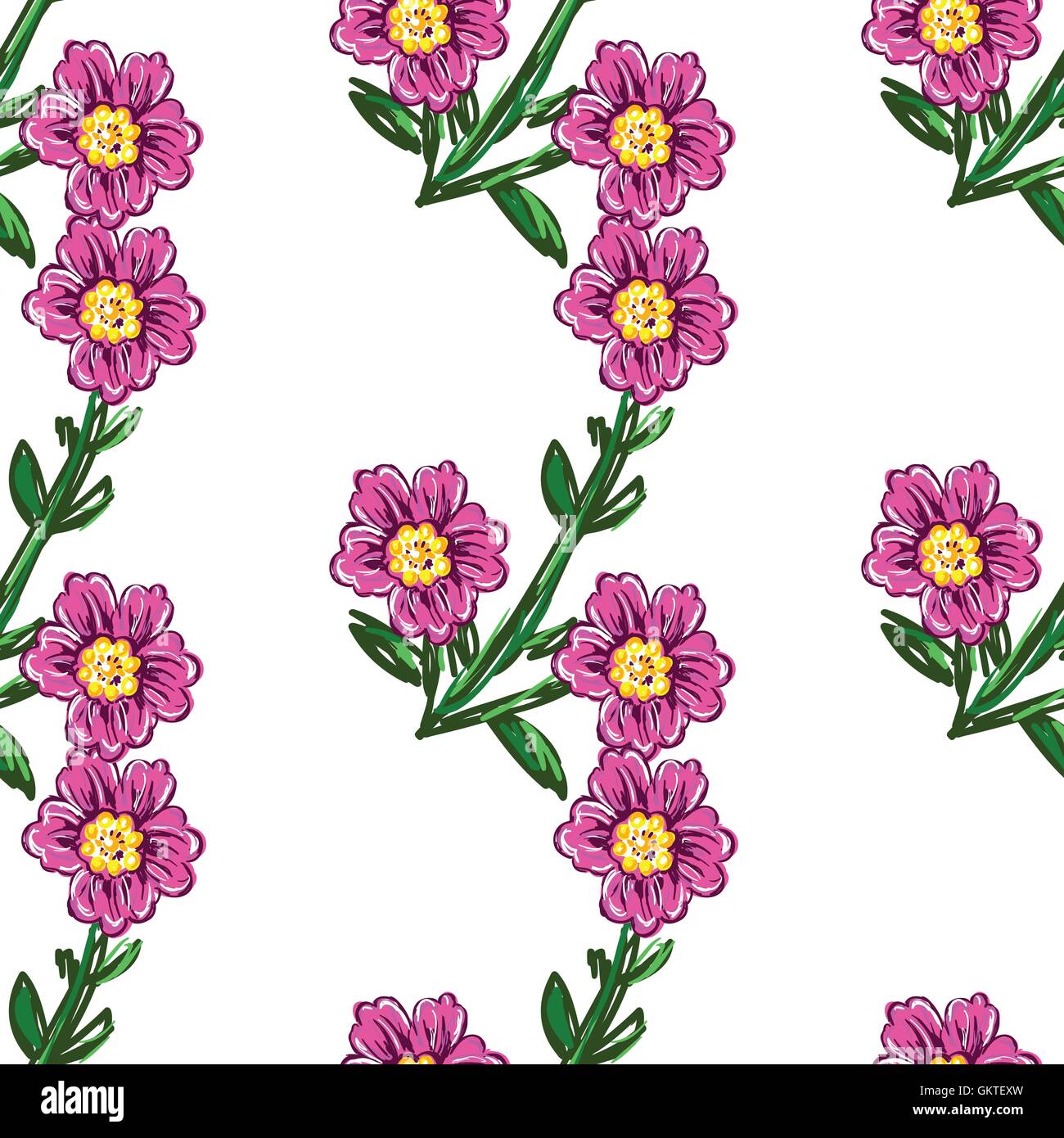Art flower blue seamless on white background Stock Vector Image & Art ...