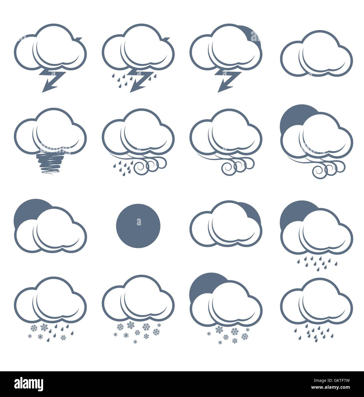 weather icons Stock Vector