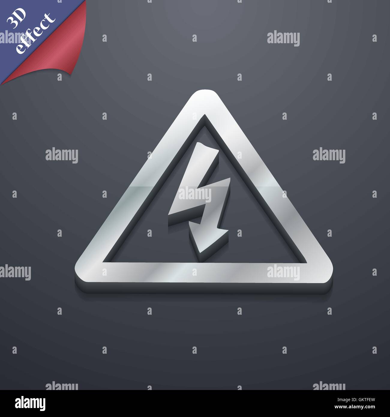 voltage icon symbol. 3D style. Trendy, modern design with space for ...