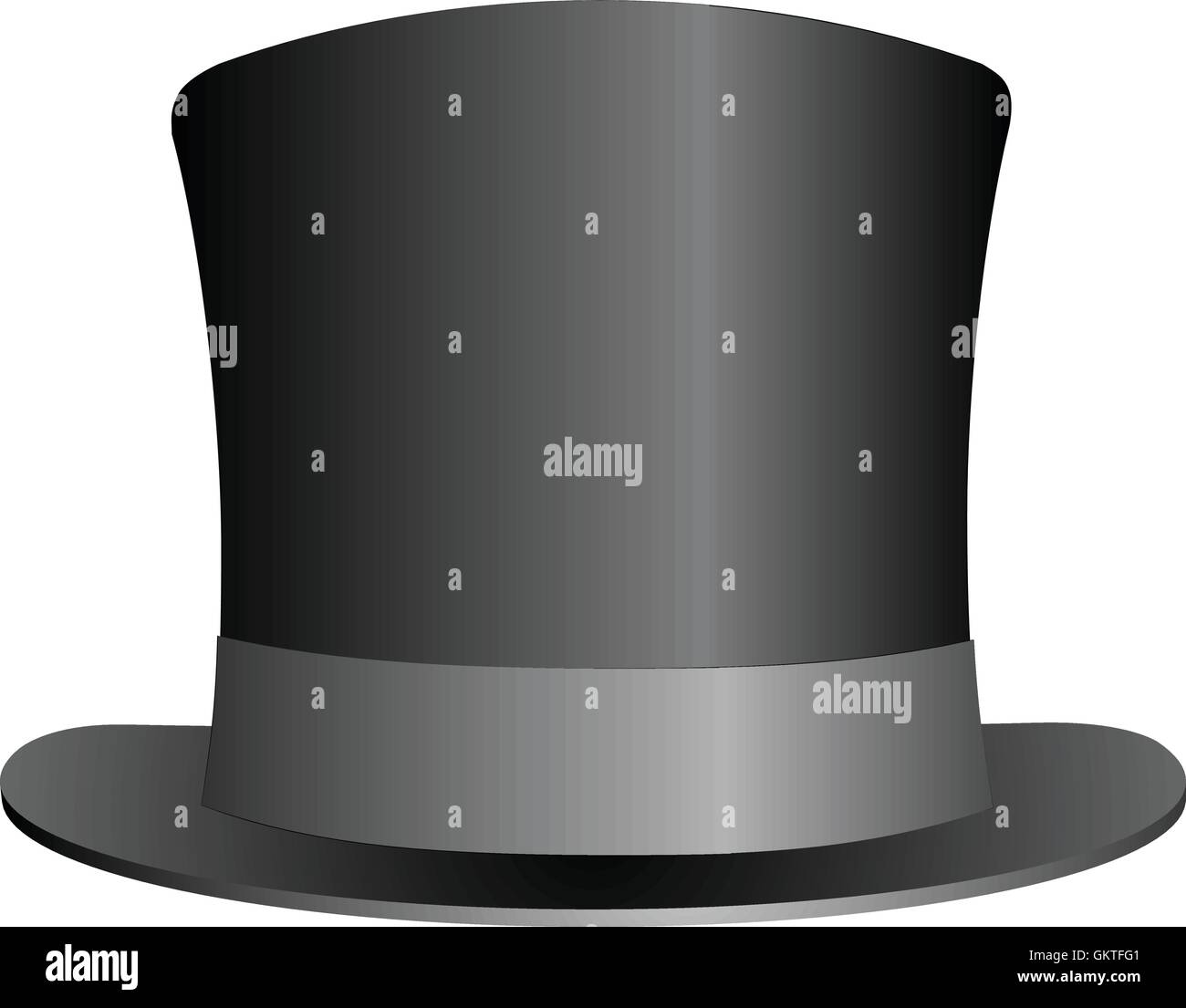 Black top hat Stock Vector