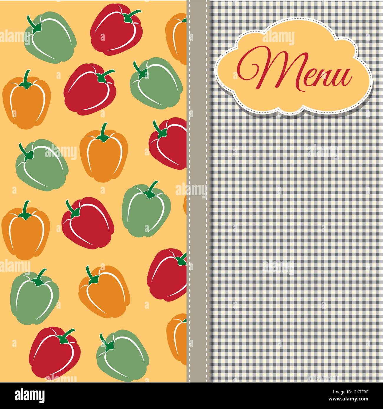 Restaurant menu design with sweet peppers Stock Vector Image & Art Alamy