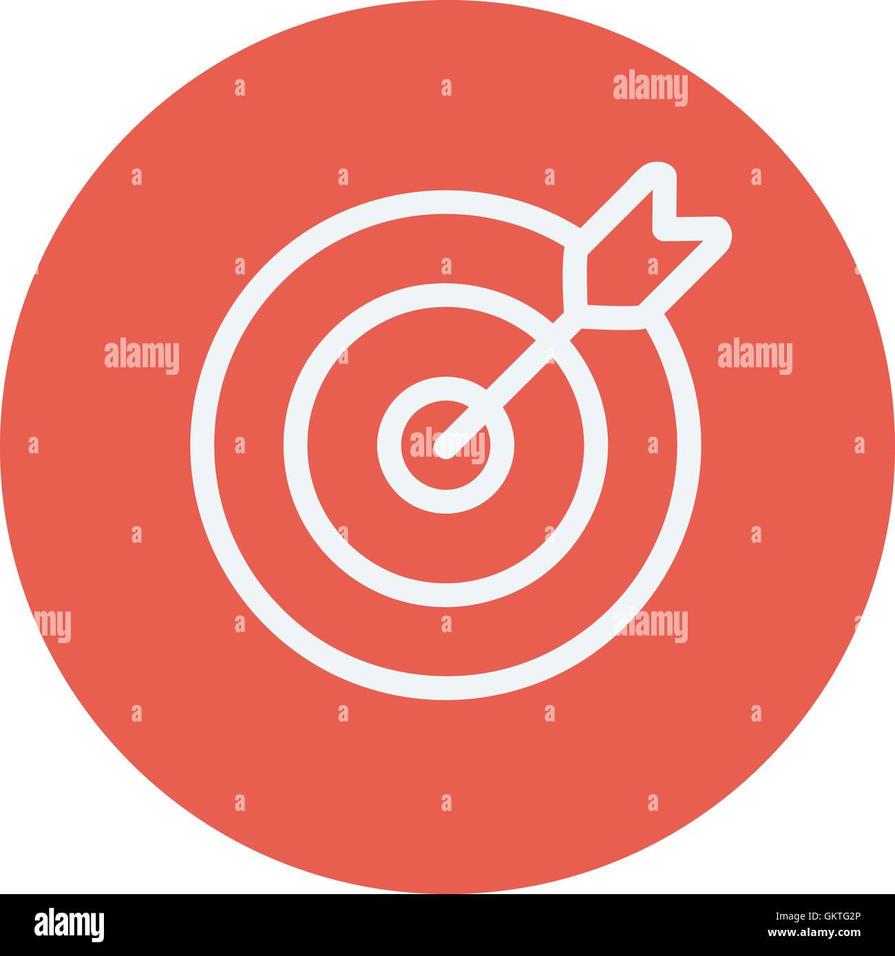 Arrow hit the traget thin line icon Stock Vector Image & Art - Alamy