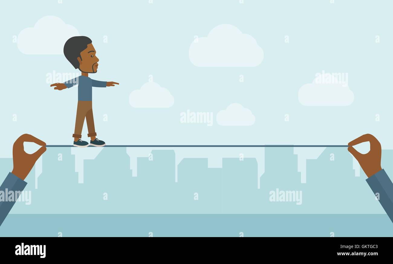 Walking the wire Stock Vector Images - Alamy
