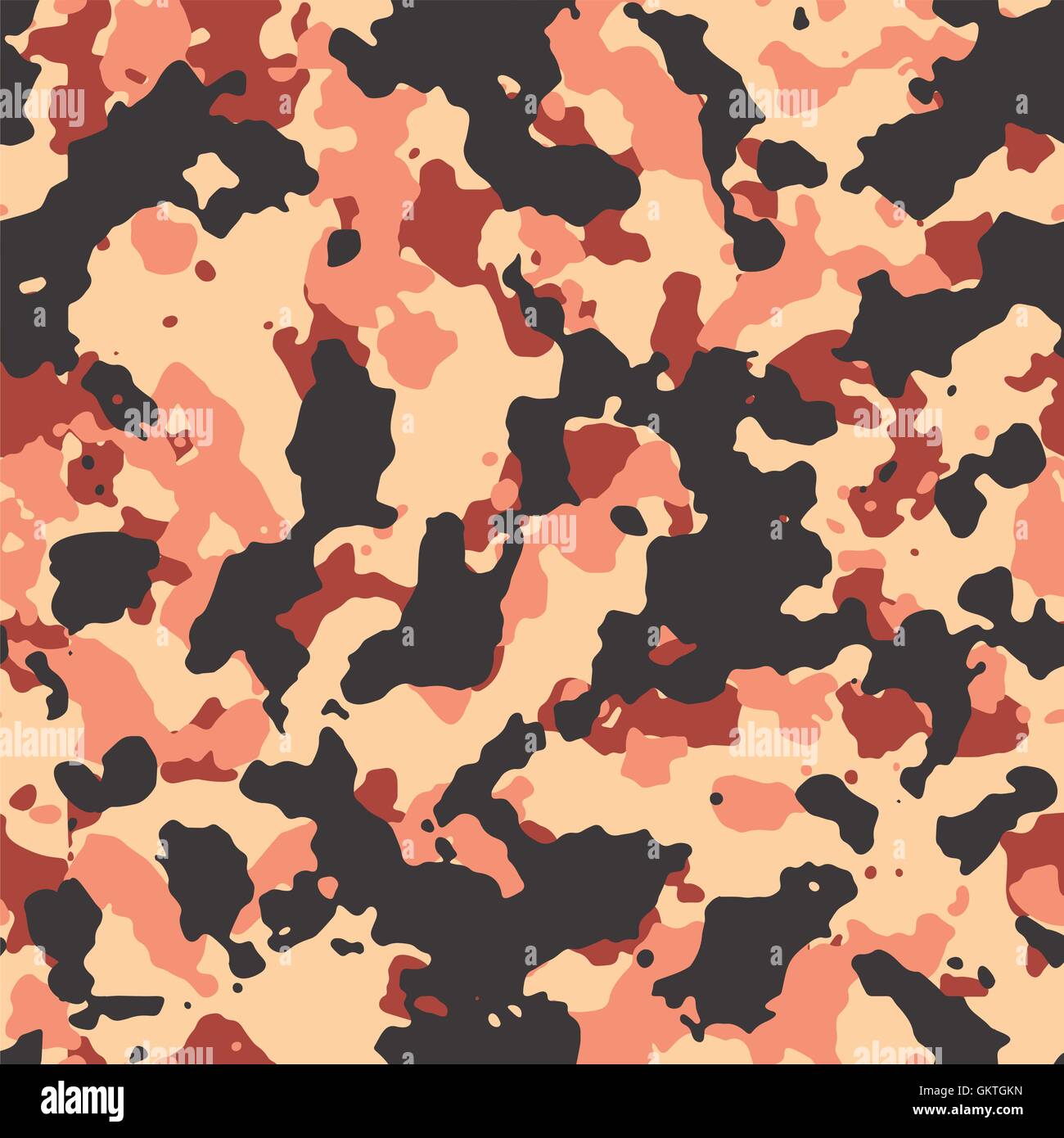 Seamless red and black camo texture Stock Vector