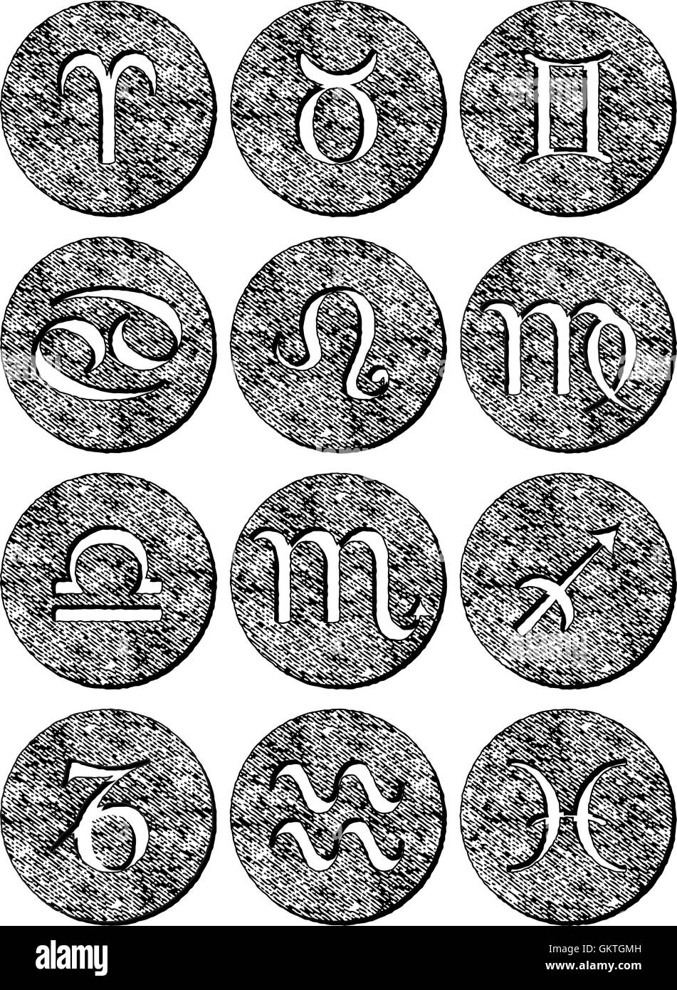 Zodiac signs Black and White Stock Photos & Images Alamy