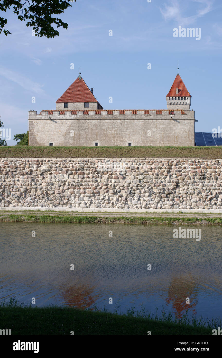 Medieval Kuressaare castle (Linnus). Island Saaremaa. Estonia Stock Photo