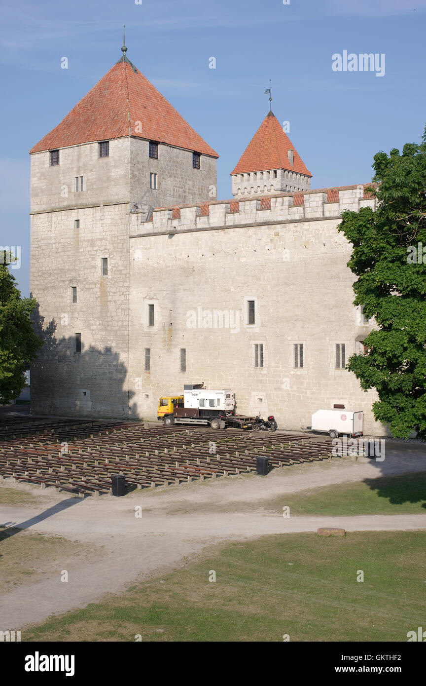 Medieval Kuressaare castle (Linnus). Island Saaremaa. Estonia Stock Photo