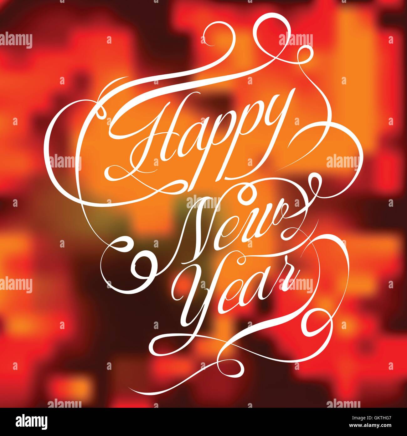 Happy New Year retro background Stock Vector Image & Art - Alamy