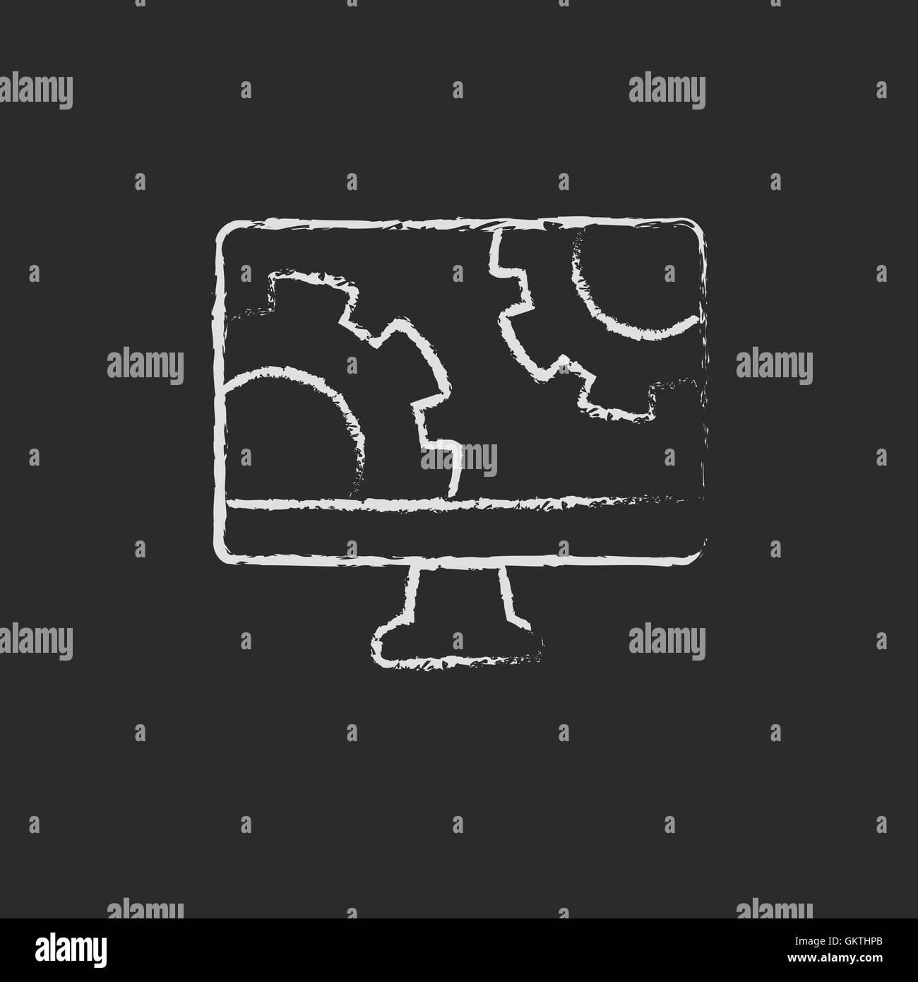 Programming code computer monitor Black and White Stock Photos & Images ...