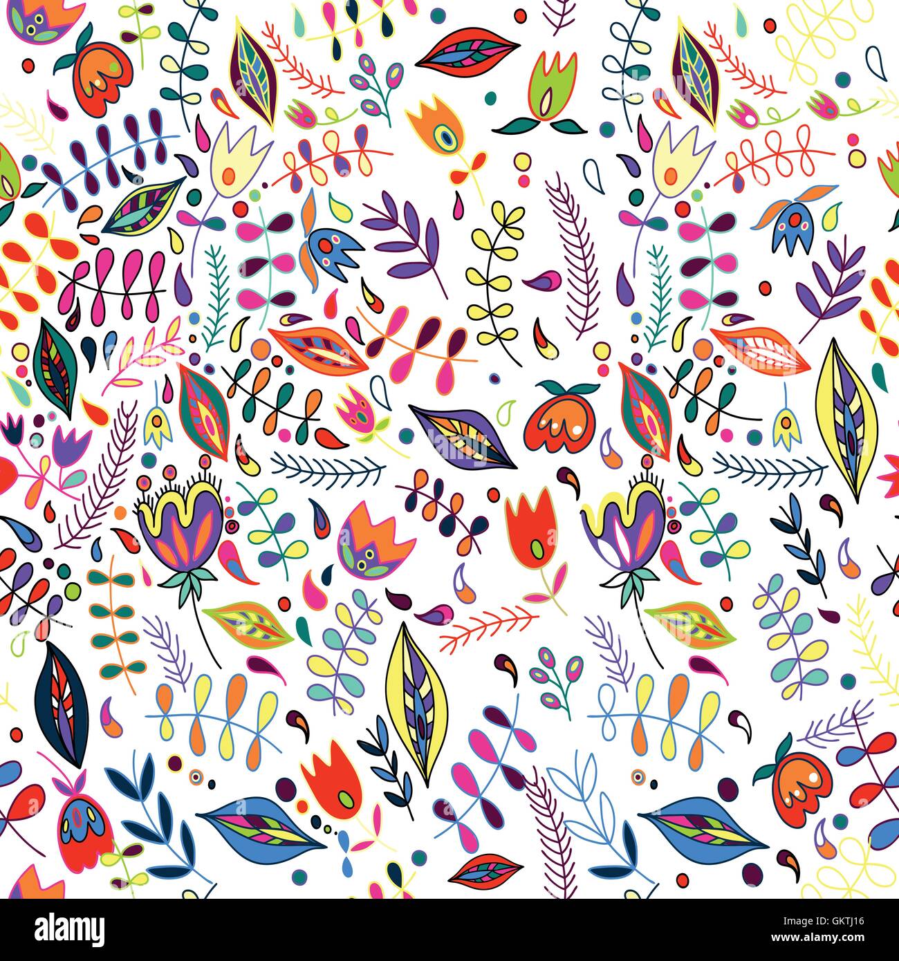 Floral vintage flower seamless pattern vector Stock Vector Image & Art ...