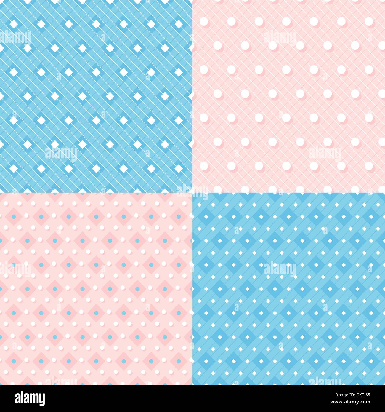 Geometric colorful seamless patterns Stock Vector Images - Alamy
