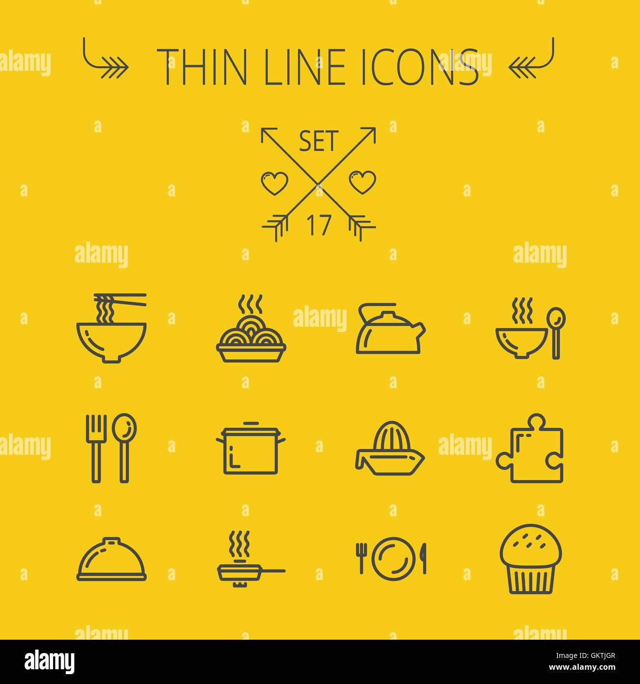 Food thin line icon set Stock Vector Image & Art - Alamy
