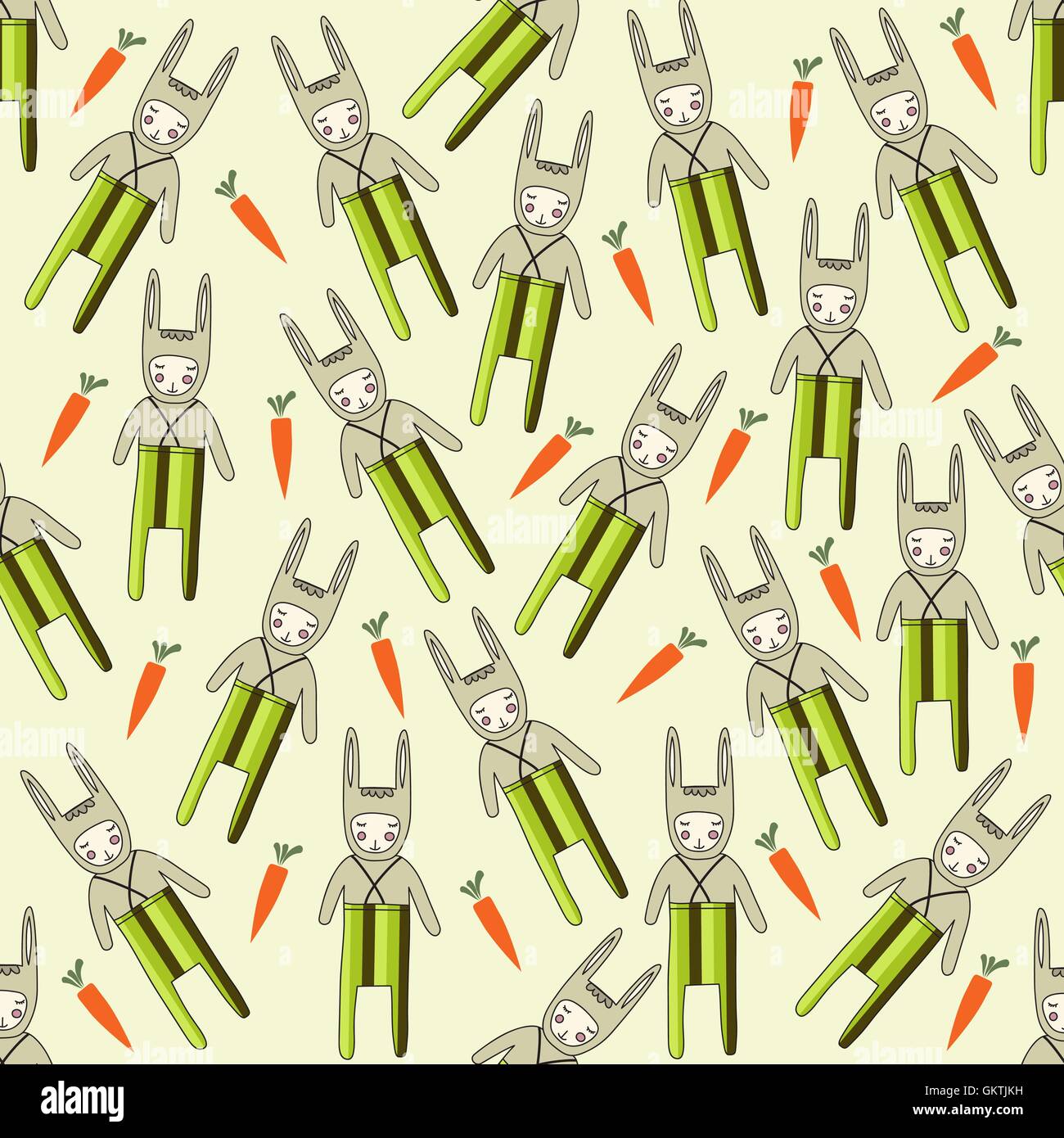 seamless pattern with rabbits Stock Vector Image & Art - Alamy