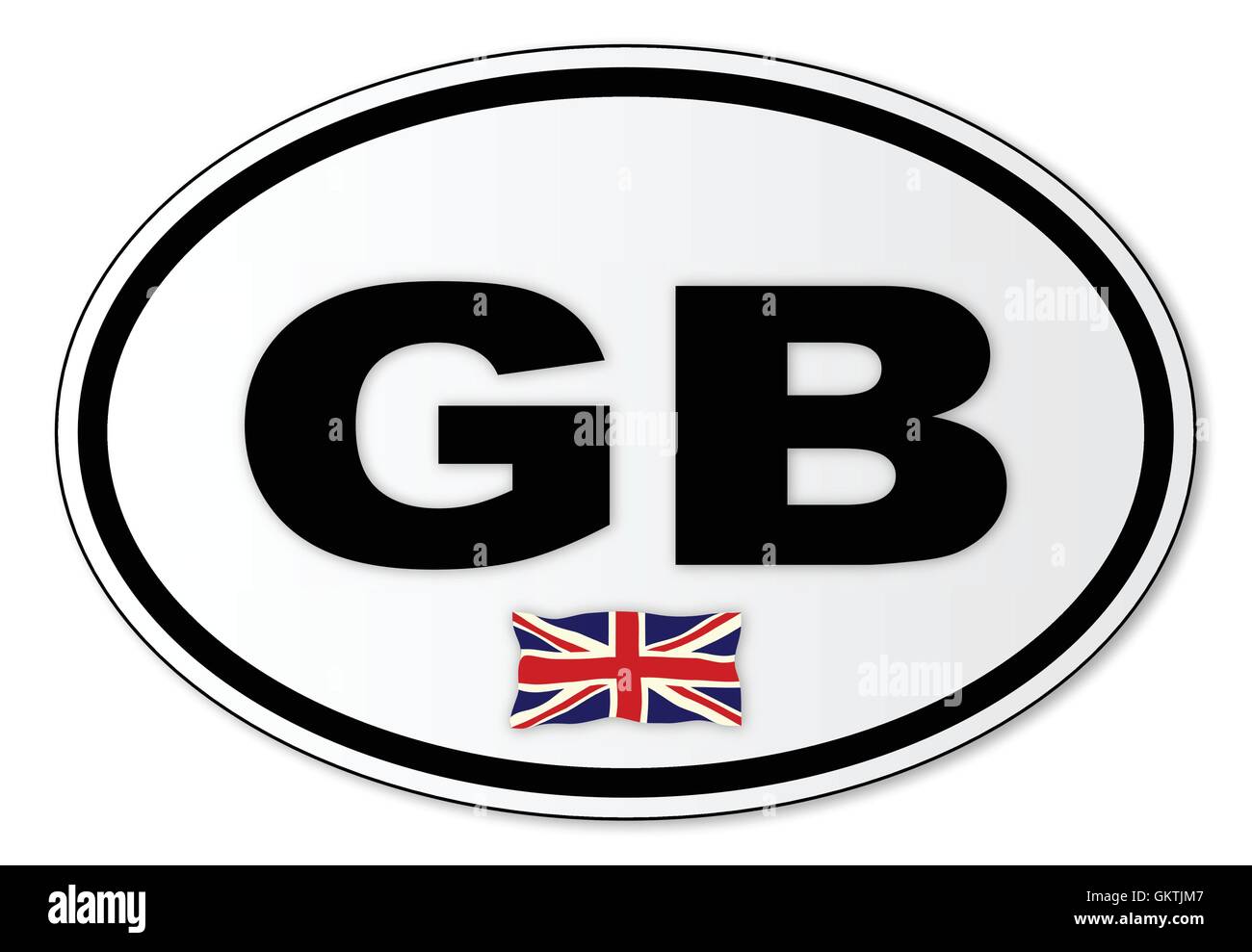 GB Plate Stock Vector