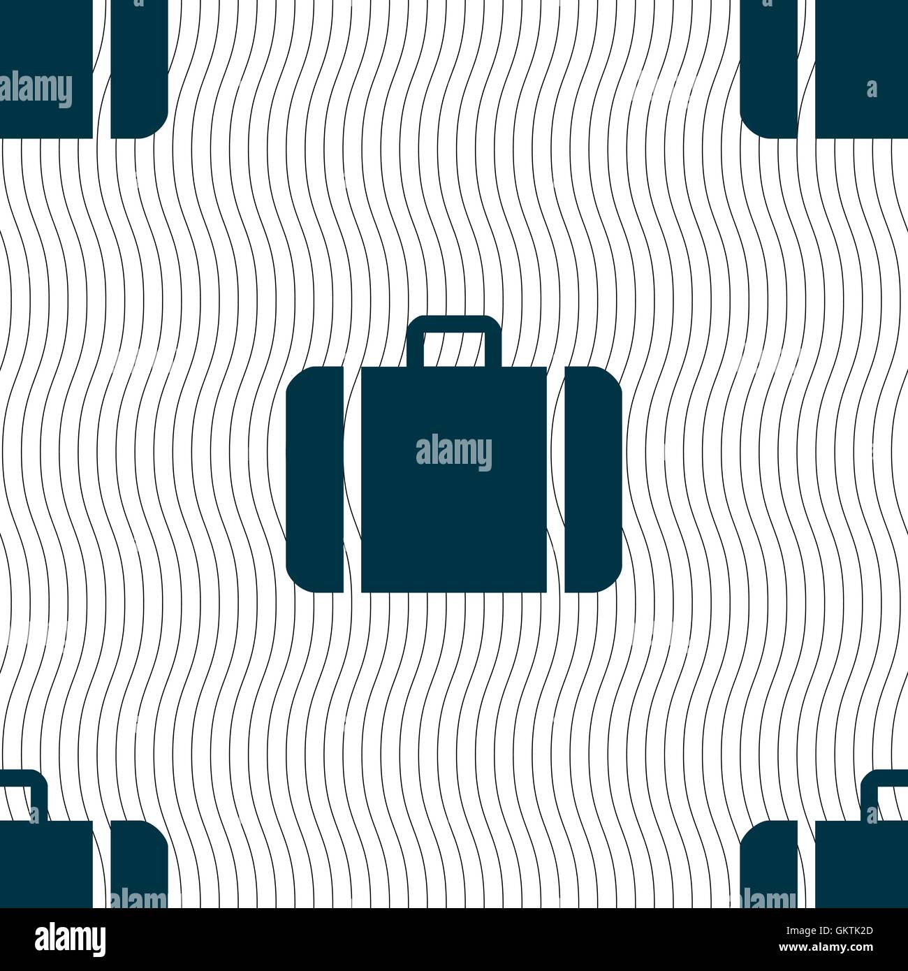 suitcase icon sign. Seamless pattern with geometric texture. Vector ...