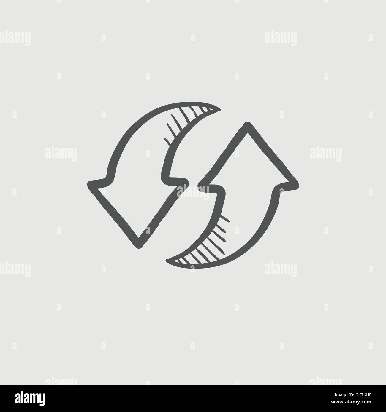 Pair of arrow sketch icon Stock Vector Image & Art - Alamy