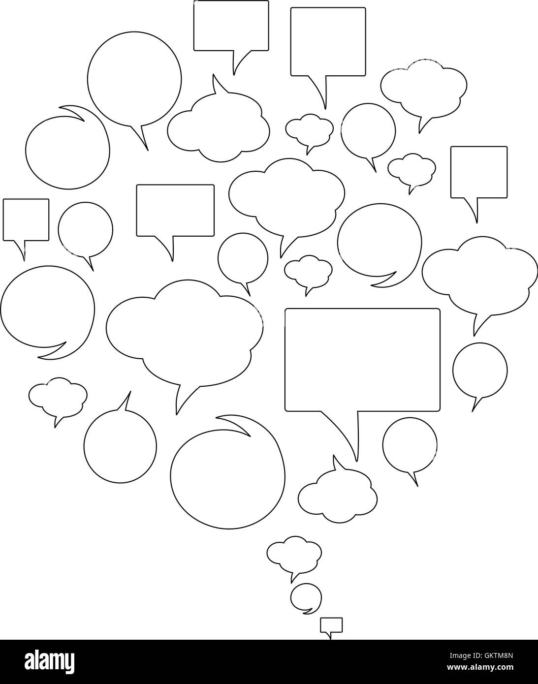 Set speech and thought bubbles Stock Vector Image & Art - Alamy