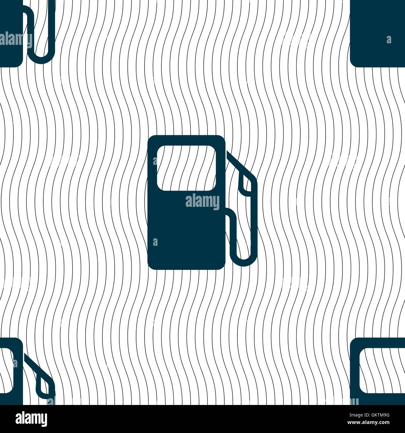 Auto gas station icon sign. Seamless pattern with geometric texture ...