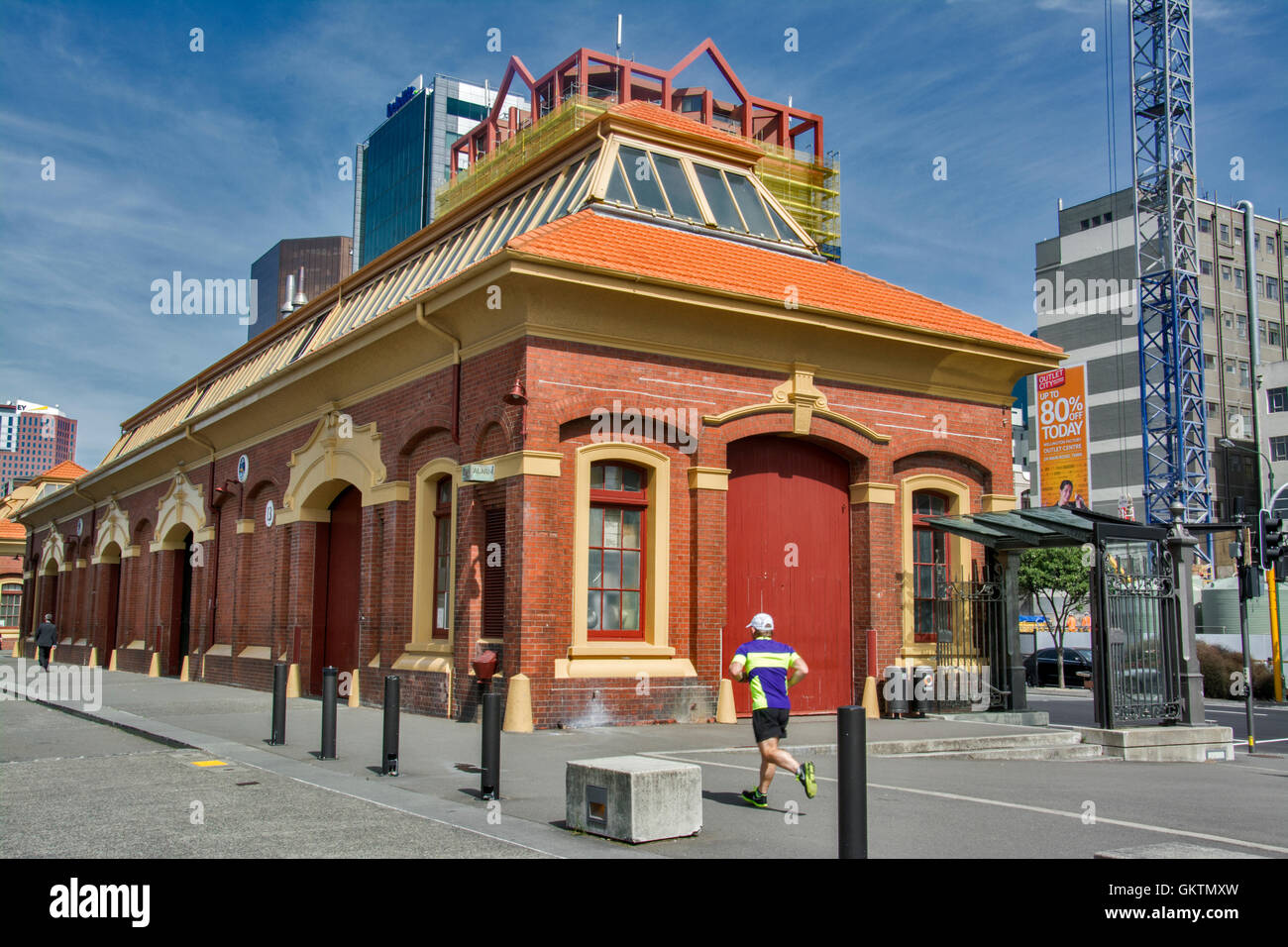 Wellington, New Zealand - March 3, 2016: Classic old building located at Customhouse Quay in Wellington CBD Stock Photo