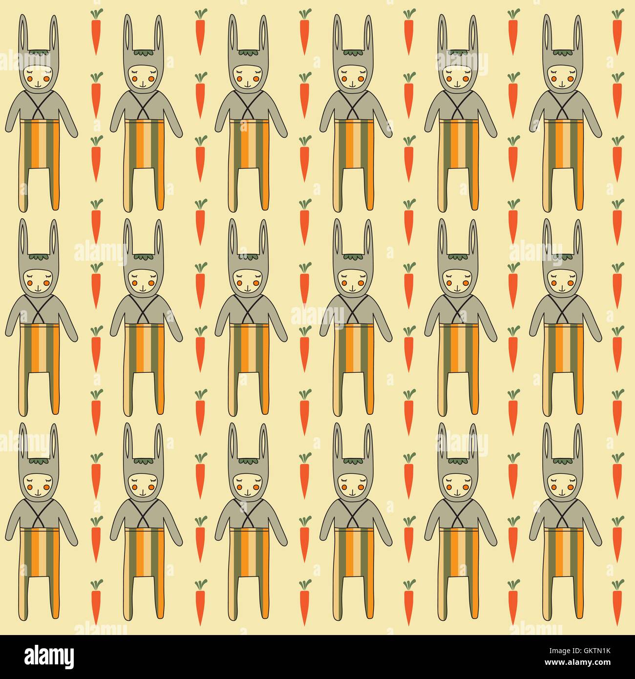 seamless pattern with rabbits Stock Vector Image & Art - Alamy