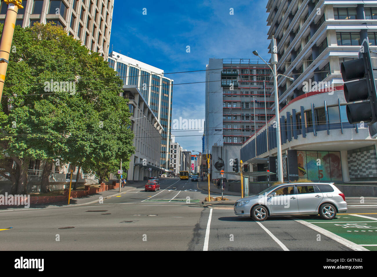 Wellington, New Zealand - March 3, 2016: Cityscape of Wellington, capital city of New Zealand, located on north island Stock Photo