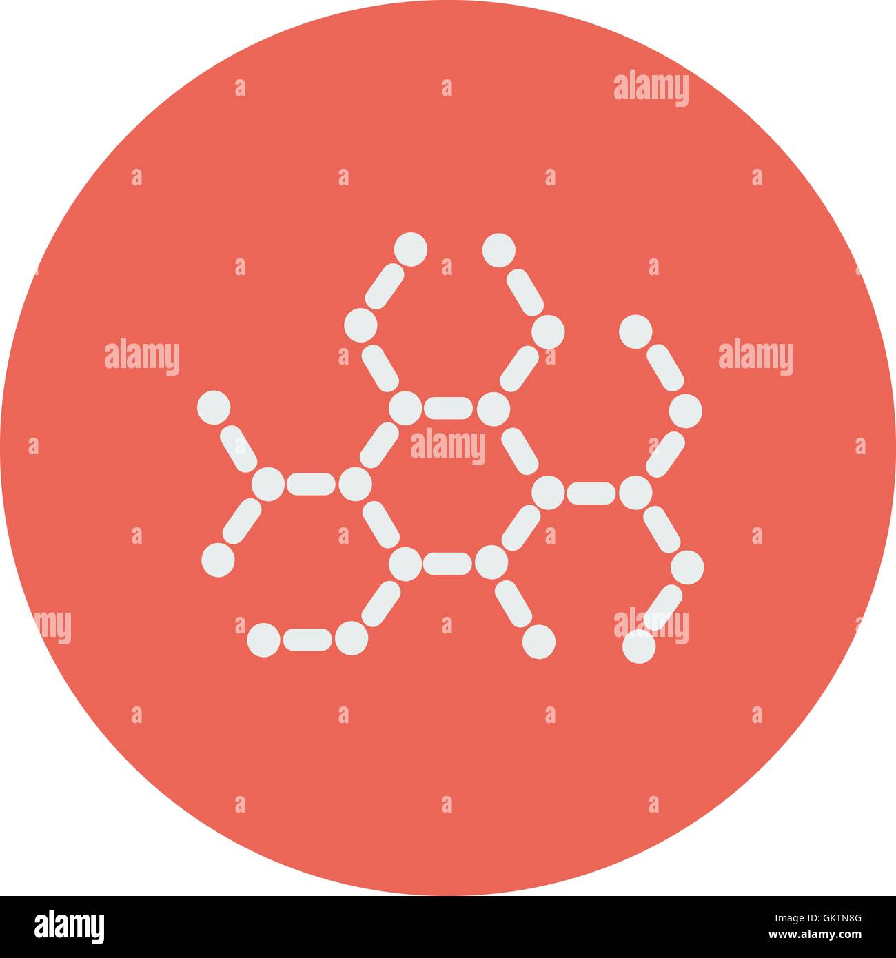 DNA molecules thin line icon Stock Vector