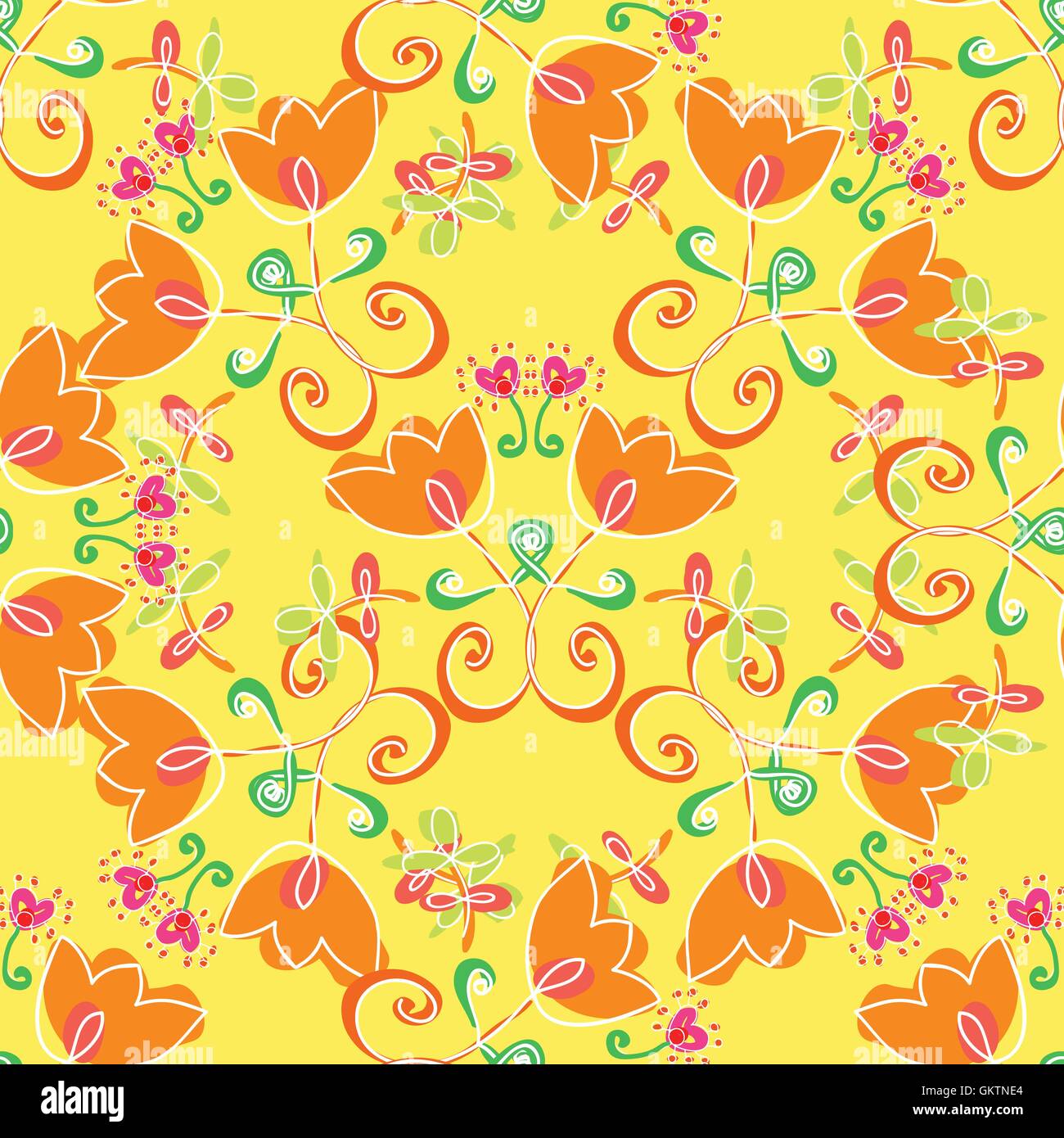 Art flower seamless pattern on the background Stock Vector Image & Art ...