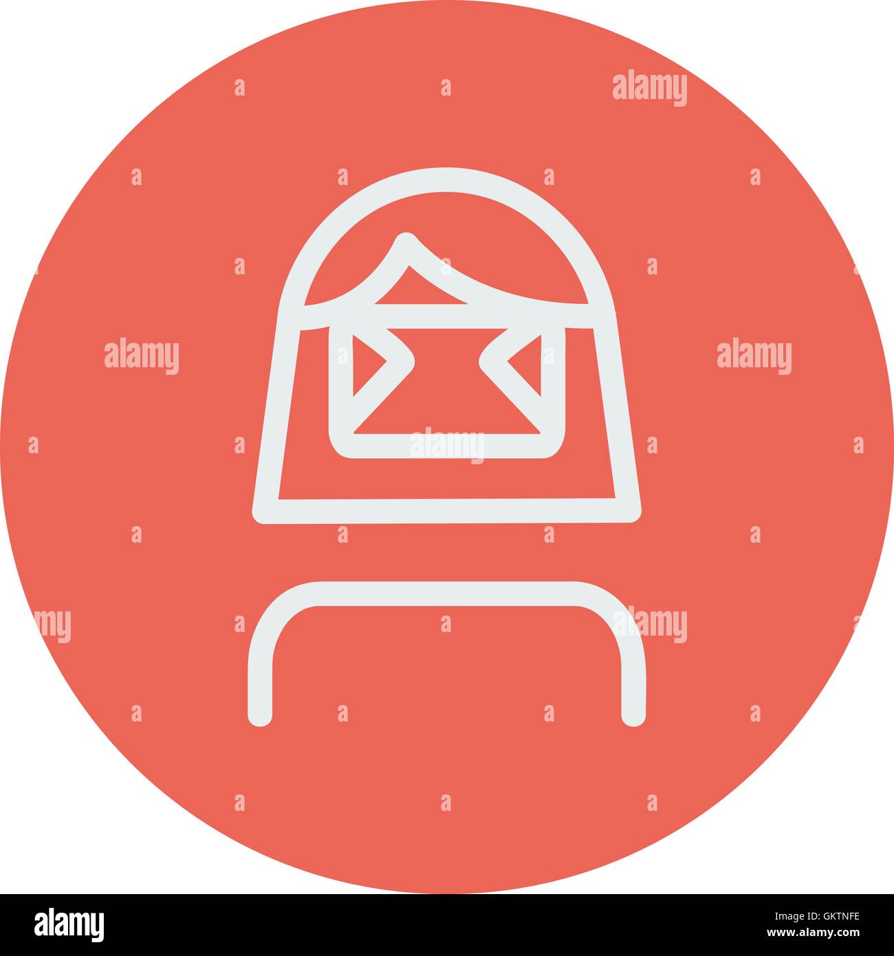 Girl wearing virtual reality headset thin line icon Stock Vector Image ...