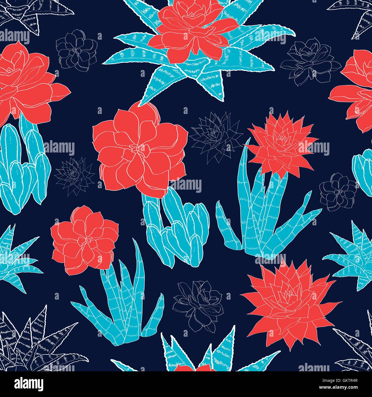 Red Aeonium Stock Vector Images Alamy