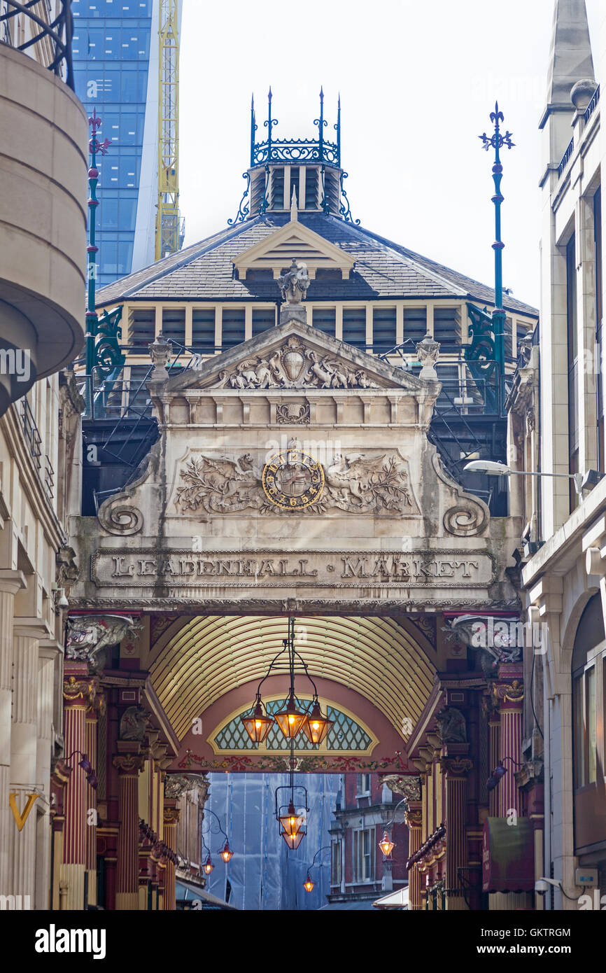 City of London The Whittington Avenue entrance to Leadenhall market