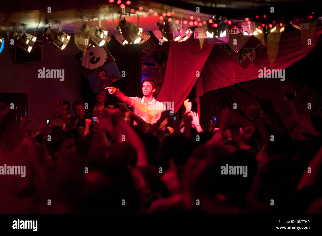 Singer, singwriter, rapper, producer and actor, Example, Elliot John Gleave, performing at Oceana, a club in Brighton. Stock Photo